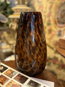 Tall tortoise glass vase