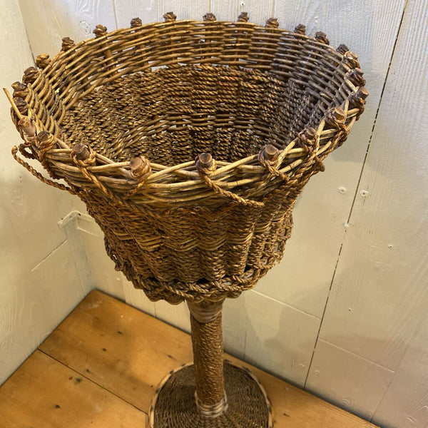 Vintage Wicker Plant Stand