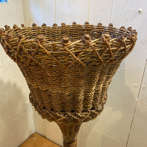 Vintage Wicker Plant Stand