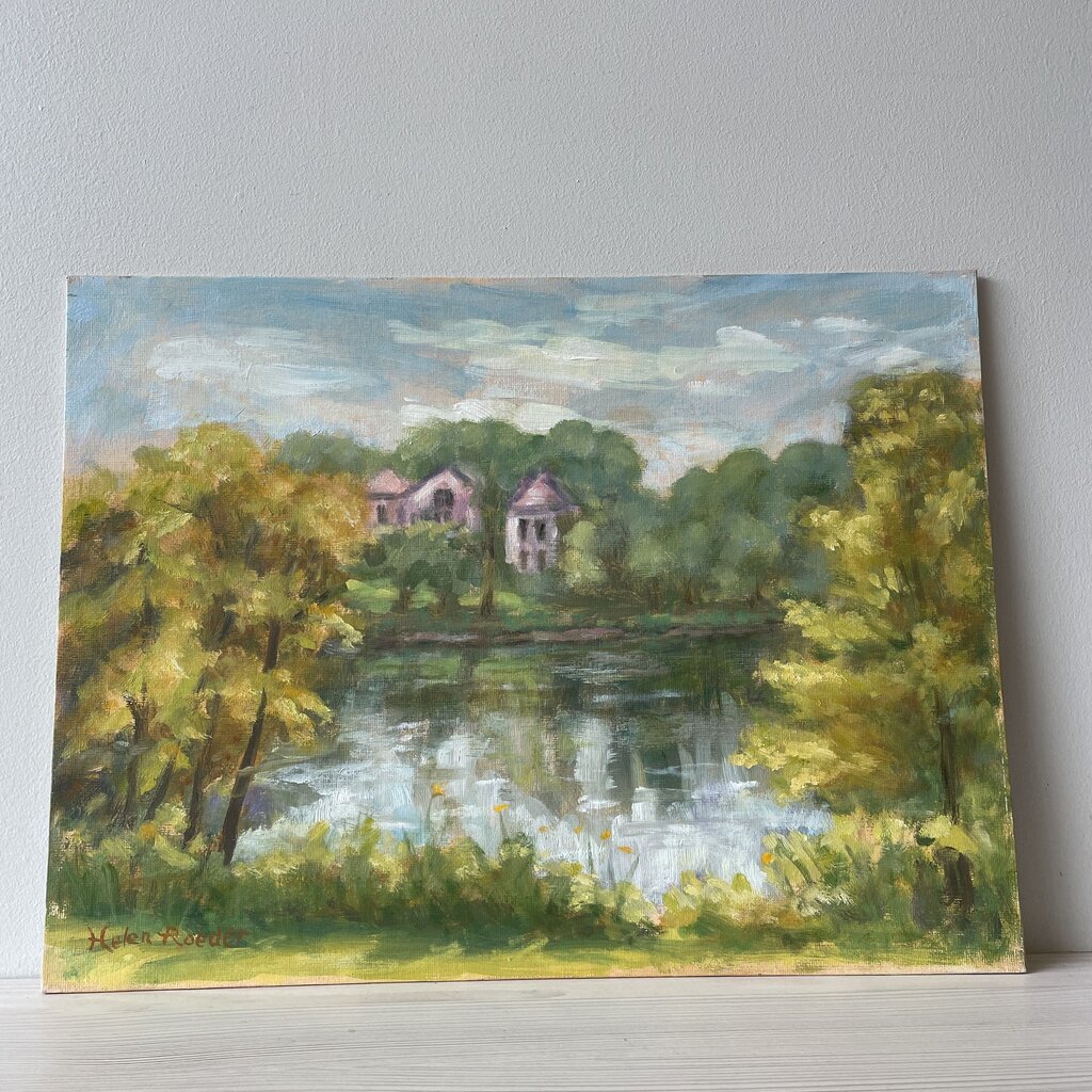 Moxie - Trinity Lake Painting on Board - 16x12