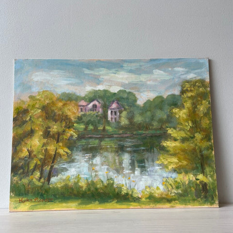 Moxie - Trinity Lake Painting on Board - 16x12