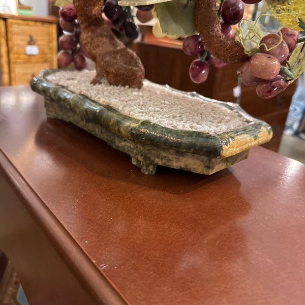 Vintage marble bonsai tree as is