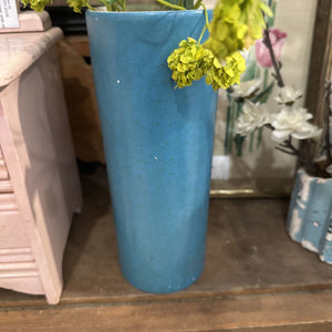 Blue pottery vase