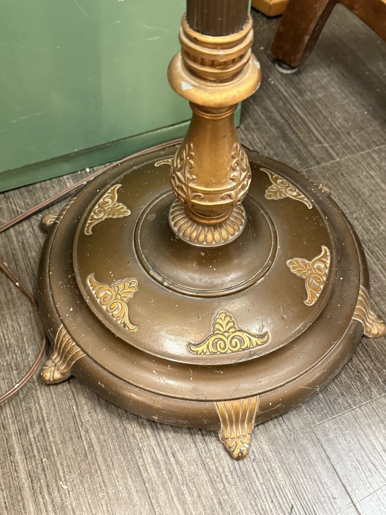 Vintage bronze and gilt floor lamp