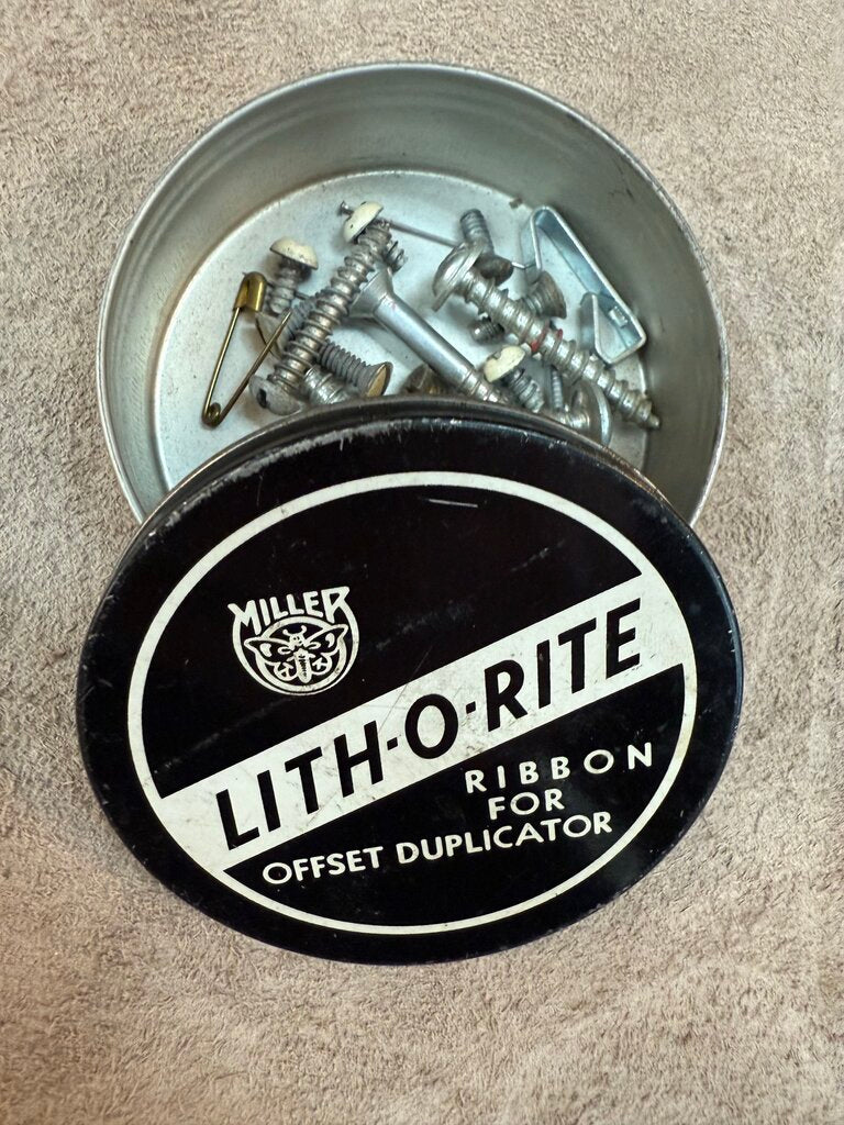 Vintage Lith-O-Right Ribbon can
