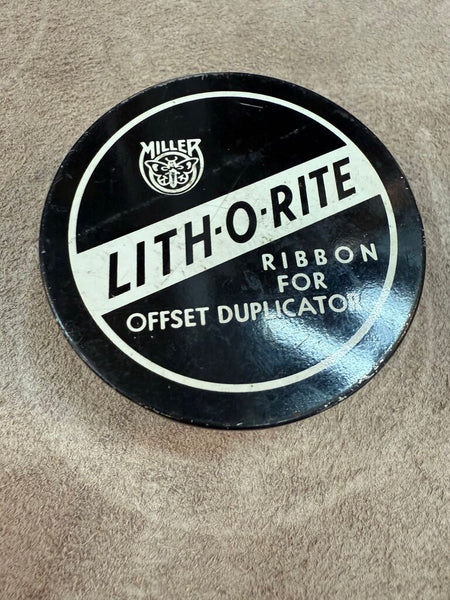 Vintage Lith-O-Right Ribbon can