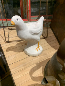 Vintage Concrete Baby Chicken~3" w x 6" l x 6.25" t