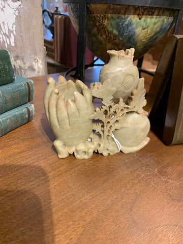Vintage Soapstone Chinese Vase~ 4.5" l x 4" t