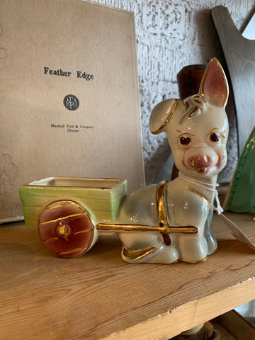Vintage Donkey Planter~ 2.5" w x 7" l x 6" t