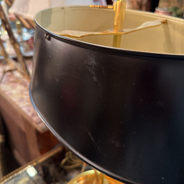 Black tole shade bouillotte lamp