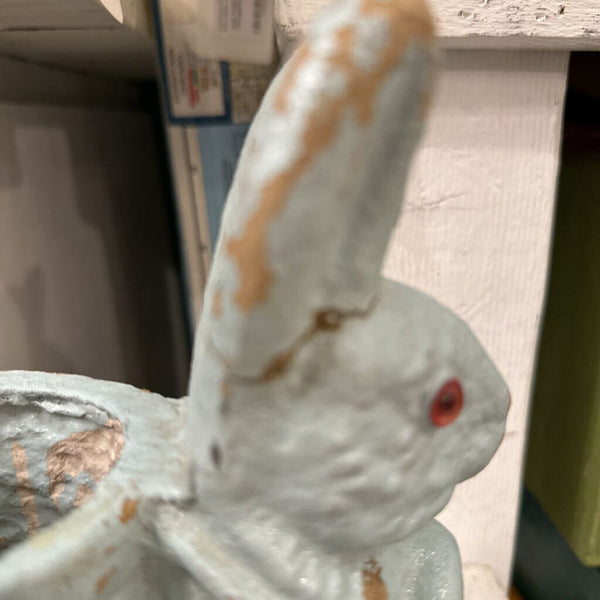LIght Blue Paper Mache Bunny