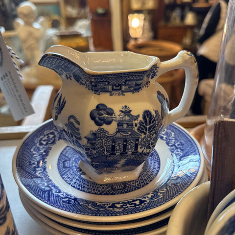 Blue Willow Creamer wood and sons England