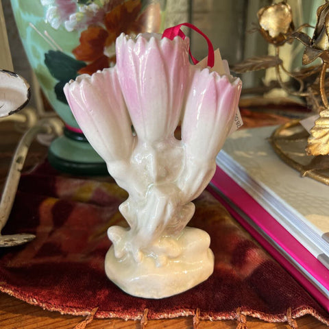 |B| Vintage Coral Bud Vase