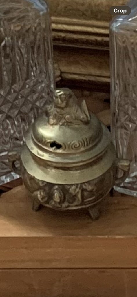 Vintage brass incense burner