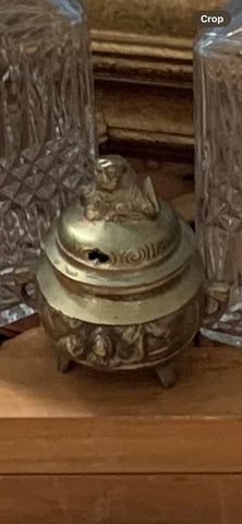Vintage brass incense burner