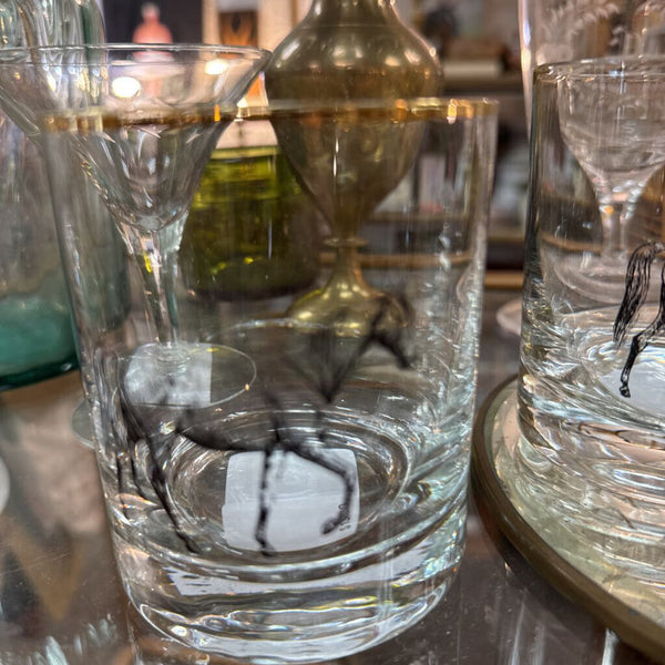 Horse rocks glass