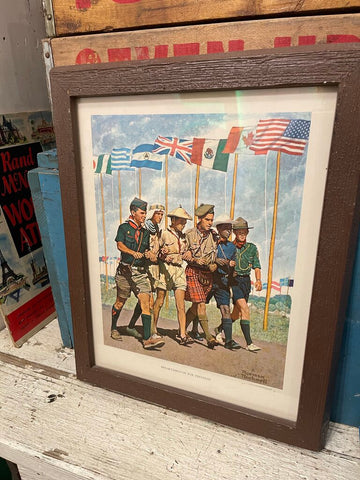 Jens Fresh Vintage ~ Patriotic print framed .