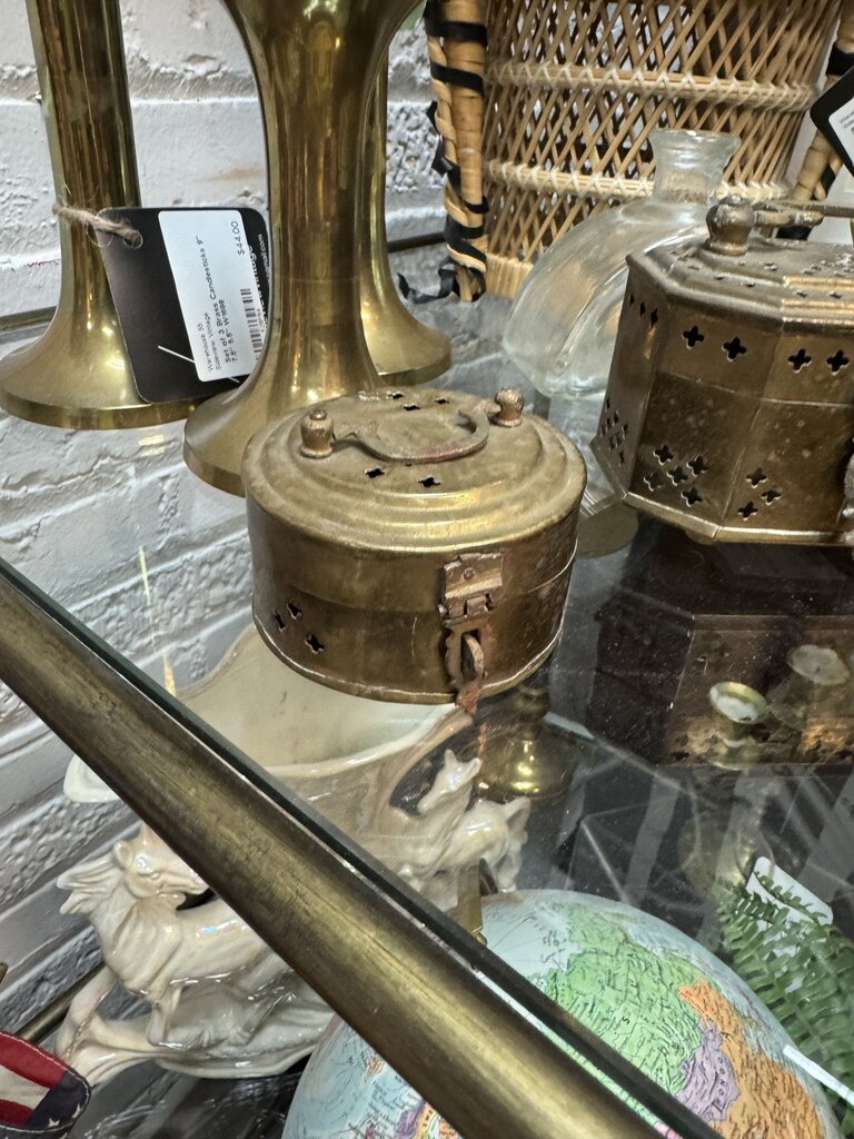 Small Brass Cricket Box (3" round) W1826