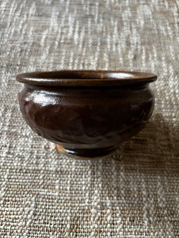 Vintage Brown Pottery Bowl