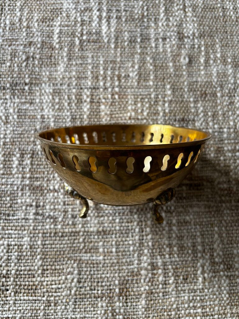 Vintage Brass Incense Burner/Holder w/Feet
