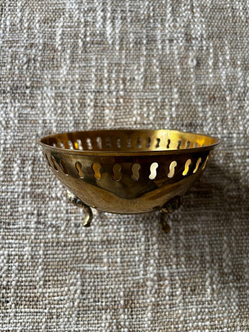 Vintage Brass Incense Burner/Holder w/Feet