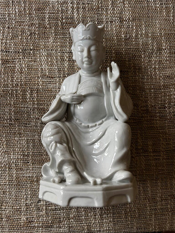 Vintage Buddha Porcelain Statue Figure