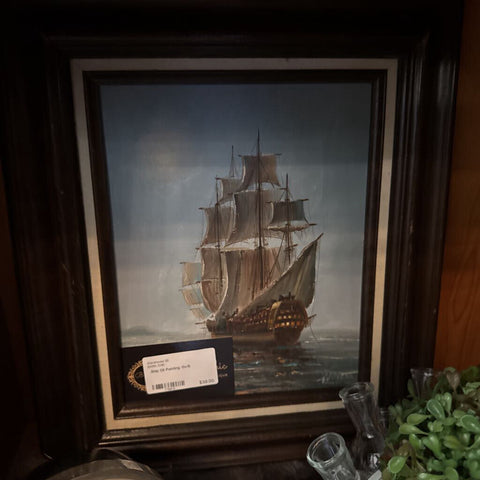 Ship Oil Painting 13x15
