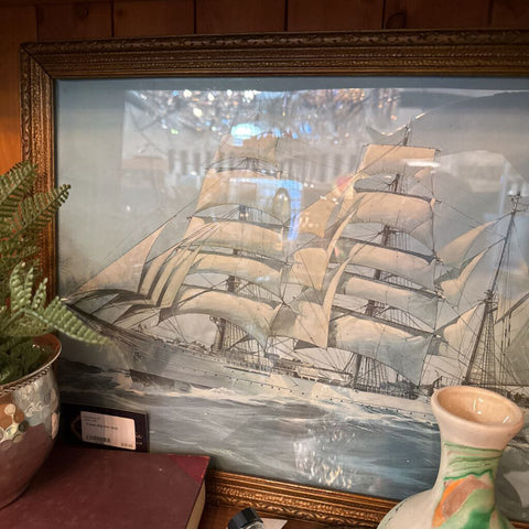 Framed Ship Print 16x20