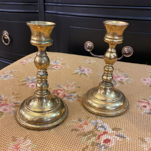 Vintage Brass Candlesticks (PAIR)