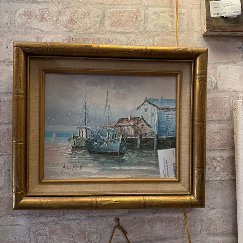 Sm Boat Painting. 11x13