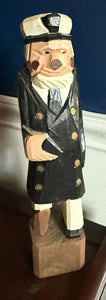 Wooden Sea Captain (lighter) with Pegged Leg 12" tall W1845