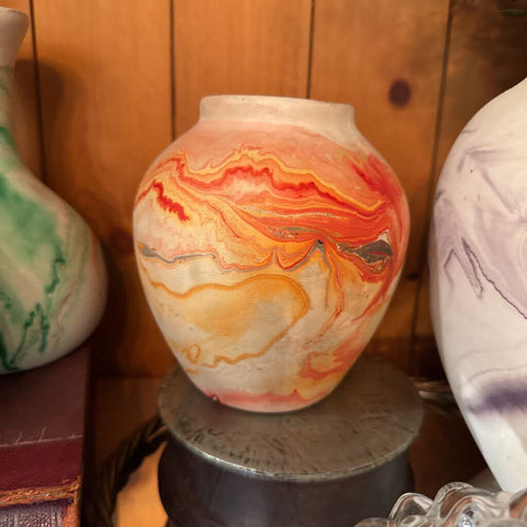 Orange Swirl Nemandji Vase