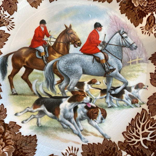 Vintage Fox Hunt Ironstone Plate 10" dia