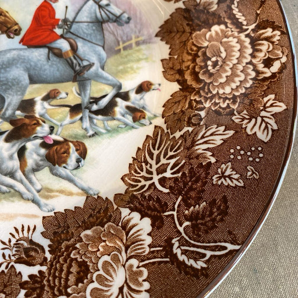 Vintage Fox Hunt Ironstone Plate 10" dia