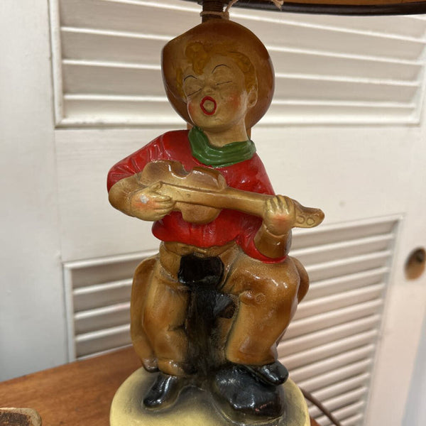 DARLING Chalkware Cowgirl/Cowboy Vintage Lamps
