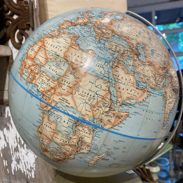 Vintage Rand McNally Globe 12" x 15"