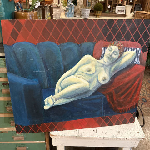 NUDE ON BOARD 24" x 20"