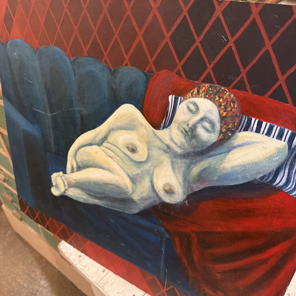 NUDE ON BOARD 24" x 20"