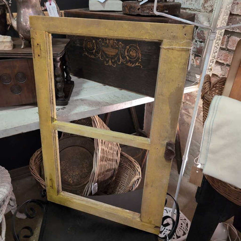 Vintage Mustard Gold Window Frame 29x20. IN STORE PICK UP ONLY