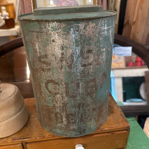 Vintage metal tin Sweet Cuba Tobacco original paint