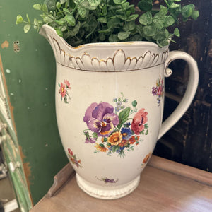 Large Floral Pitcher
