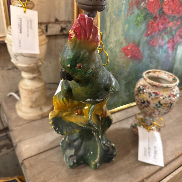 Rare chalkware parrot lamp