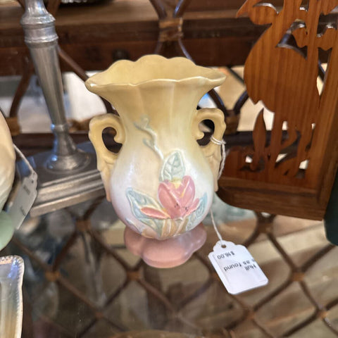 Small Yellow Hull Pottery Vase as found