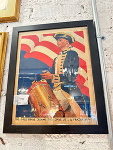 Framed magazine original from 1938 12x16
