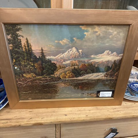 Framed Mountain Print 17.5x21.5