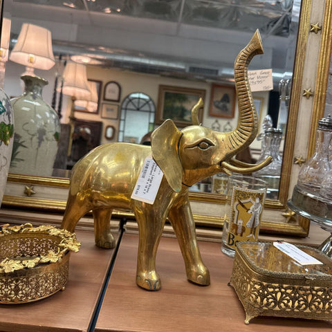 Moxie - Large Brass Elephant - 14 x 14 x 7