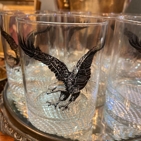 Set of 6 Vintage Eagle Glasses