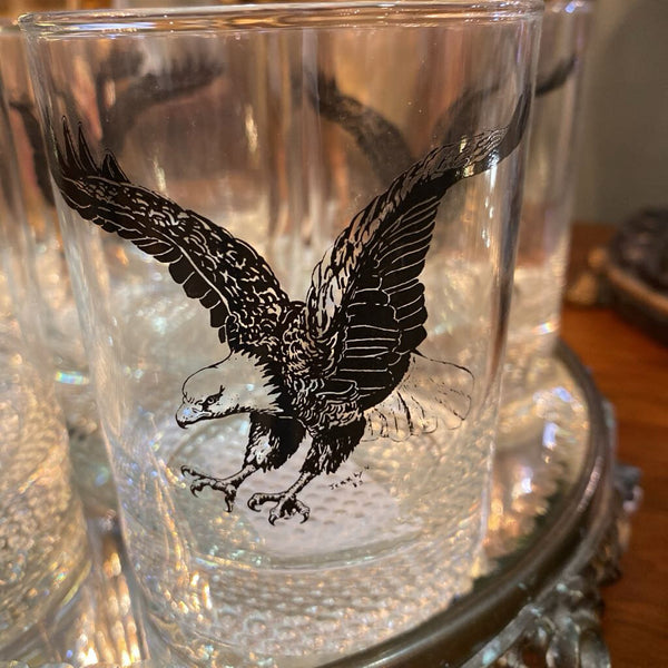 Set of 6 Vintage Eagle Glasses