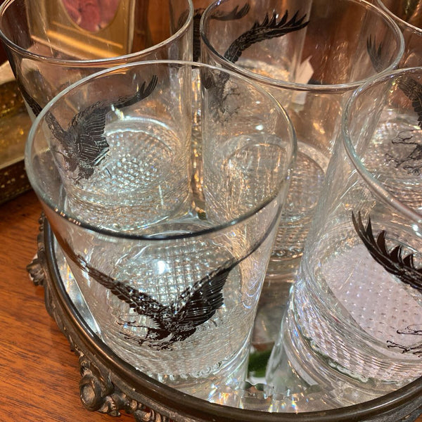Set of 6 Vintage Eagle Glasses