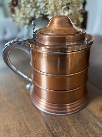 Copper Color Beer Stein Ice Bucket VTG 1970s